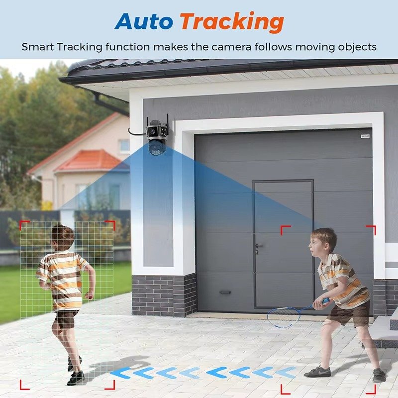 10MP Dual Lens Outdoor Wifi Security Camera Night Vision Full Color AI Motion Detection CCTV Camera System