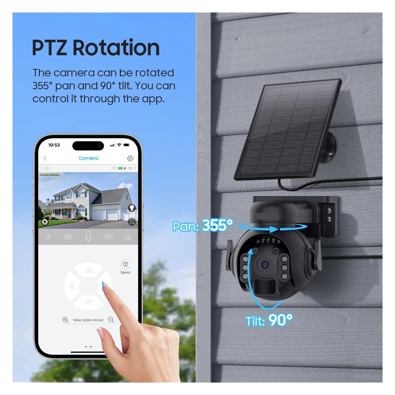 Senhuo WIFI Wireless PTZ 4G SIM Card 4MP Outdoor Solar Panel Two-way Audio Security Protection CCTV Camera