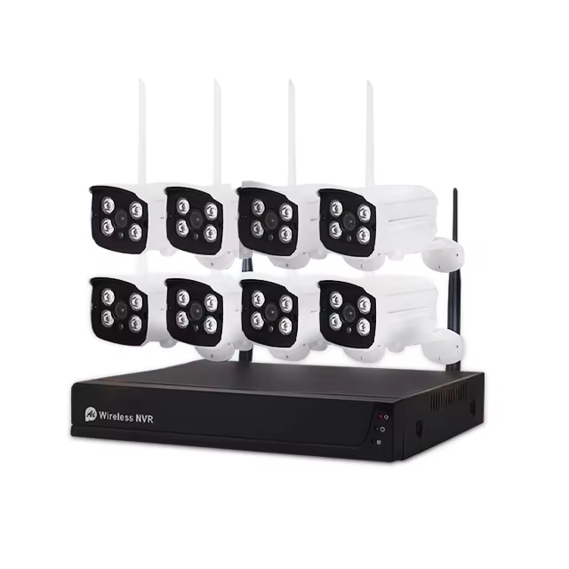 Tuya cctv wifi wireless camera nvr kit with poe audio and speaker 2MP 3mp 4k security system 8 channel de surveillance