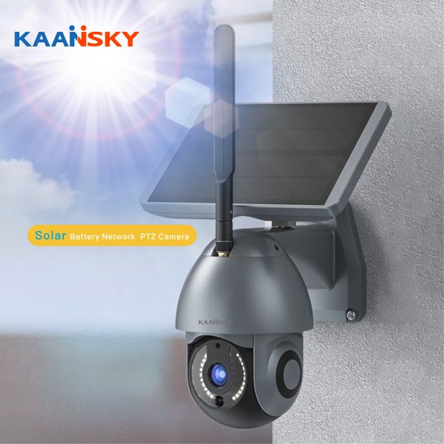 PTZ WIFI Security Camera Wireless Fixed Lens Solar Power Rechargeable Battery Surveillance System Night Vision IP Network Camera