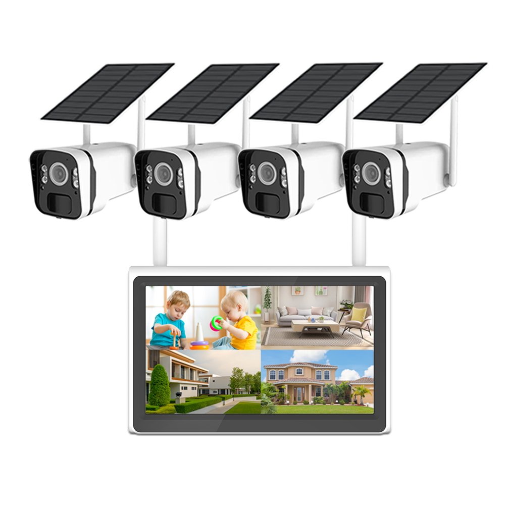 4k 4 channel 8k monitoring 8mp poe ip surveillance solar ai nvr home wireless security cctv camera system for farm business