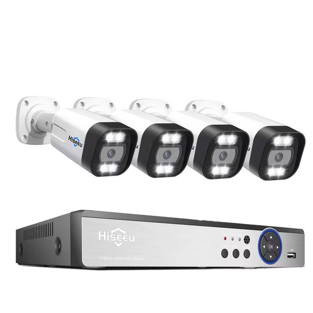 XMEye 8mp POE CCTV camera H.265 2k 4 Channel Ai Smart Ip POE Camera Nvr Kit Home Security Cctv Camera System