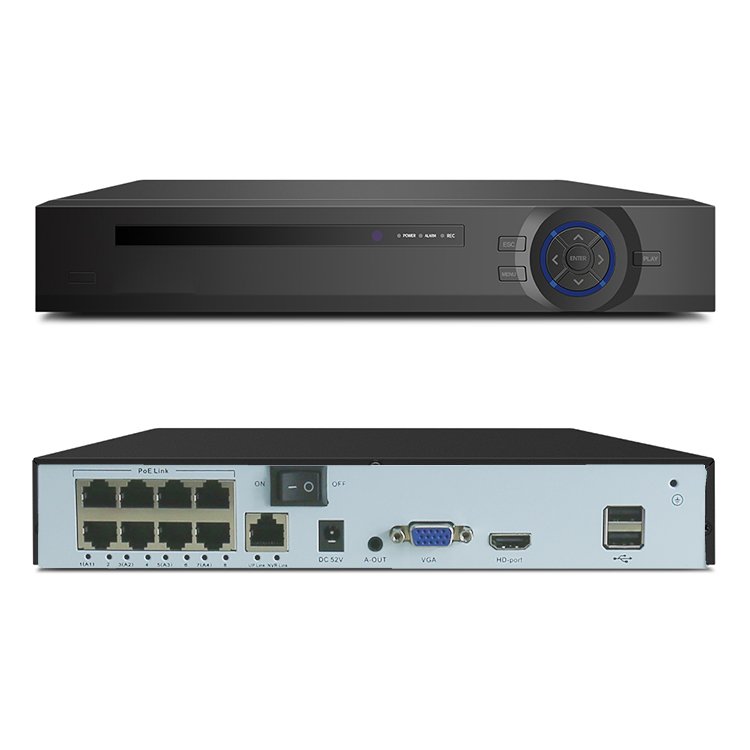 Siren Alarm 5MP POE NVR Kit Surveillance System 8 Cameras POE IP Camera POE Kit for Home Business Use