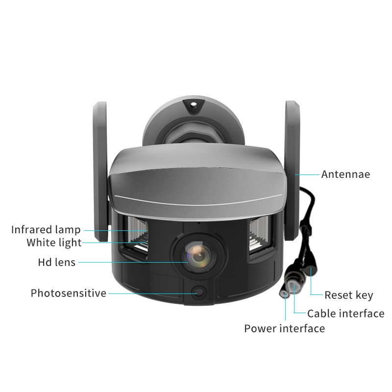 C 360 degree outdoor electronic PTZ Smart Wifi Camera full color security camera system outdoor waterproof ip 66 cctv camera