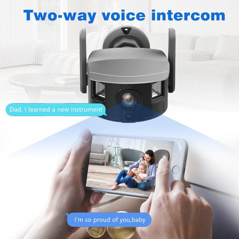 C 360 degree outdoor electronic PTZ Smart Wifi Camera full color security camera system outdoor waterproof ip 66 cctv camera