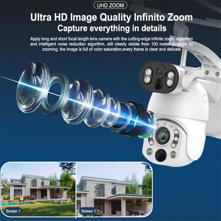 Rscamtom Corporate Security Advanced Surveillance 5K Camera 50X Zoom 4G Network High-Tech Surveillance