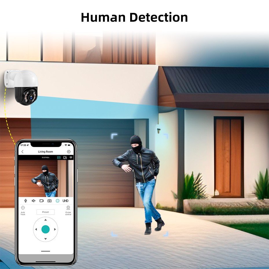 Security Camera System CCTV Kit 8 Channel PTZ IP Camera NVR System Network 4MP Outdoor Camera Surveillance System
