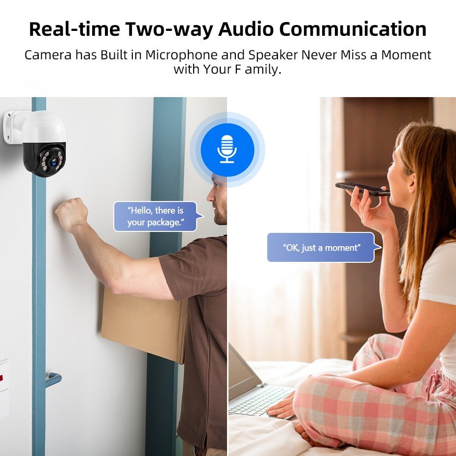 Security Camera System CCTV Kit 8 Channel PTZ IP Camera NVR System Network 4MP Outdoor Camera Surveillance System