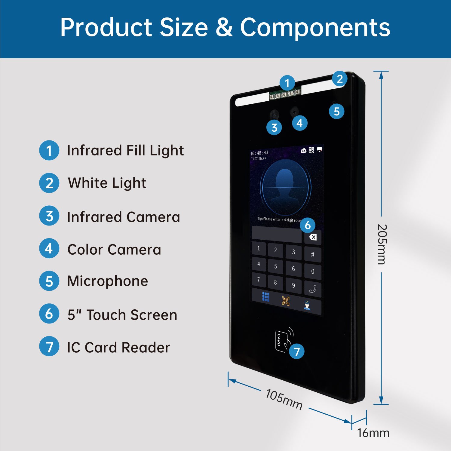 Trudian 7 days of sampling Touch Screen Camera Surveillance Elevator Linkage Face Recognition QR Code Door Access Control