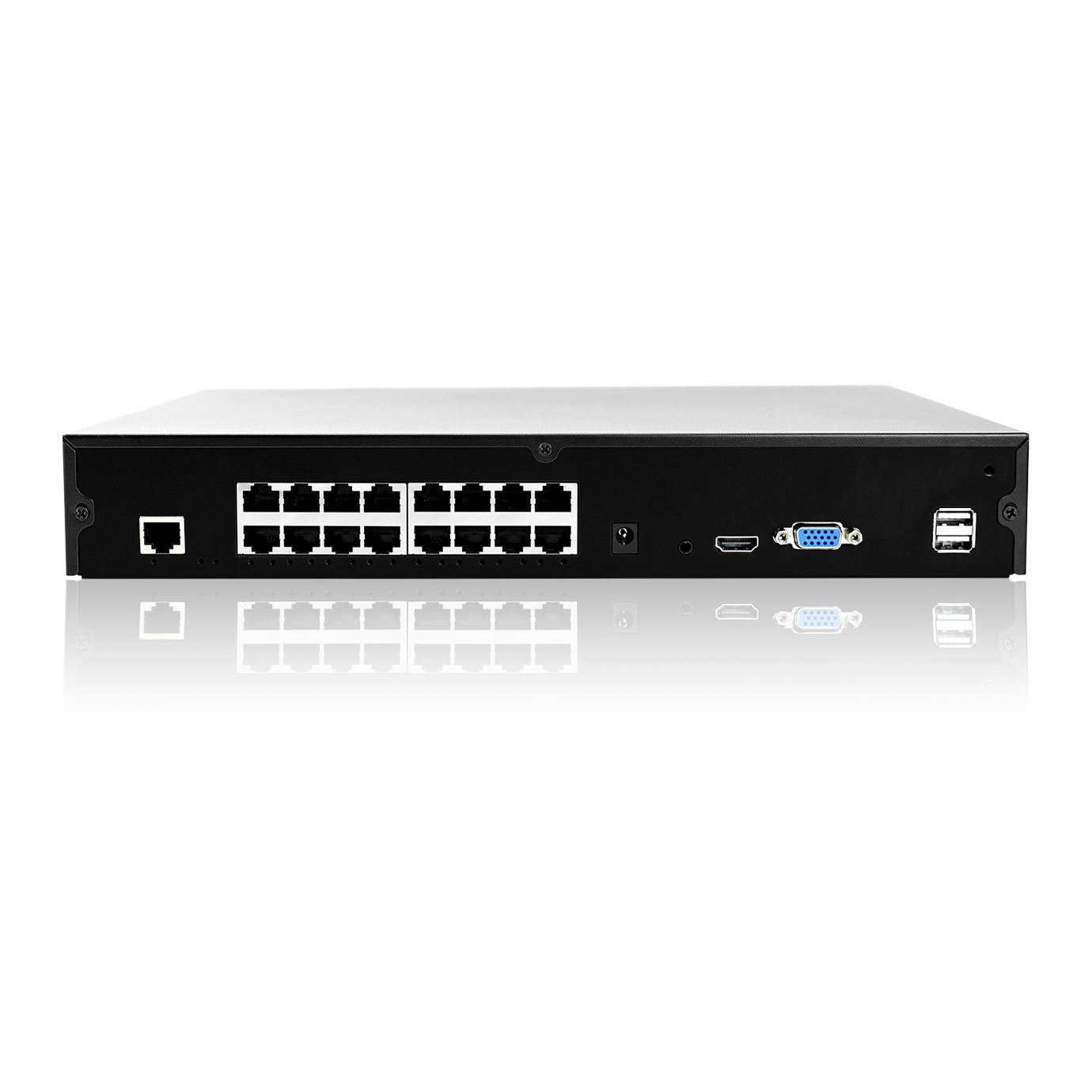 SriHome NVS006 8MP 16ch Surveillance Network Video Recorder Smart H.265 NVR Support 1SATA Port 16ch PoE NVR Supply Distance 260m