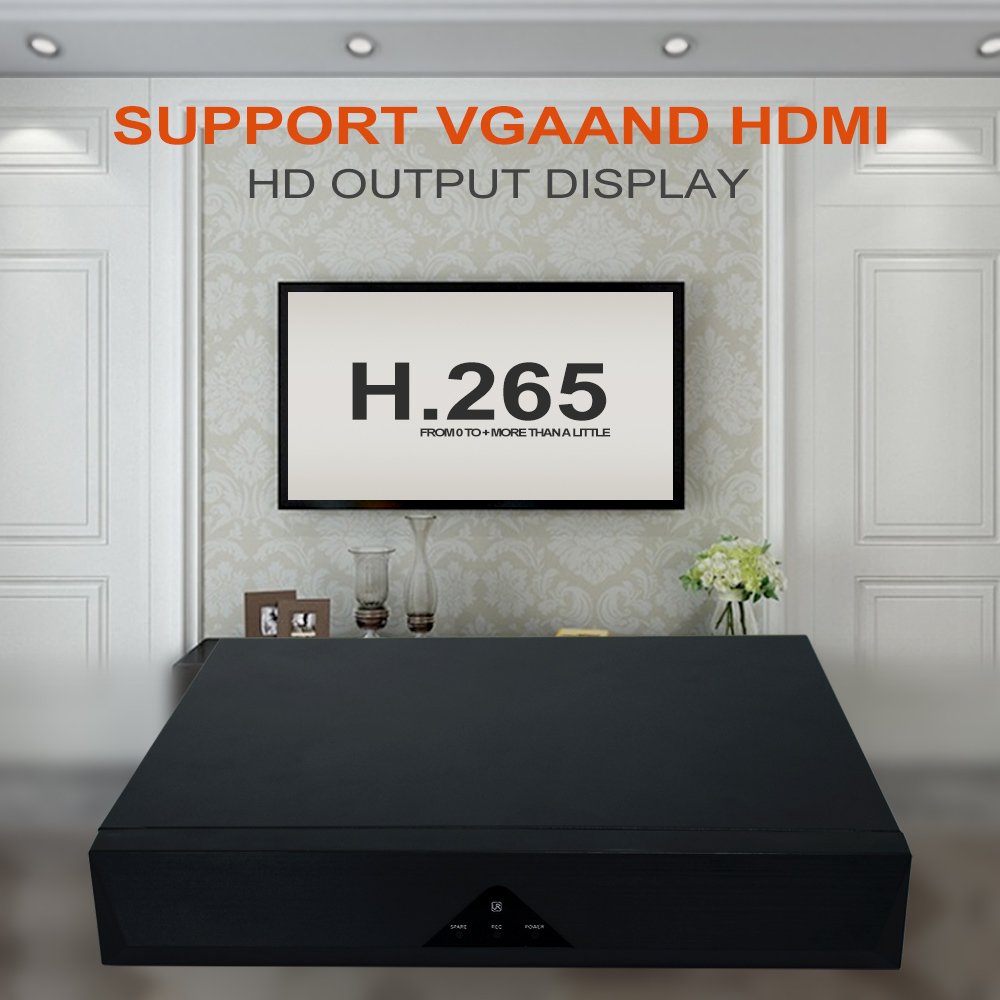 For Surveillance Camera H.265+ Security 8 Channel NVR Recorder with AI Human/Vehicle Detection CCTV Camera System 4K POE 8CH NVR