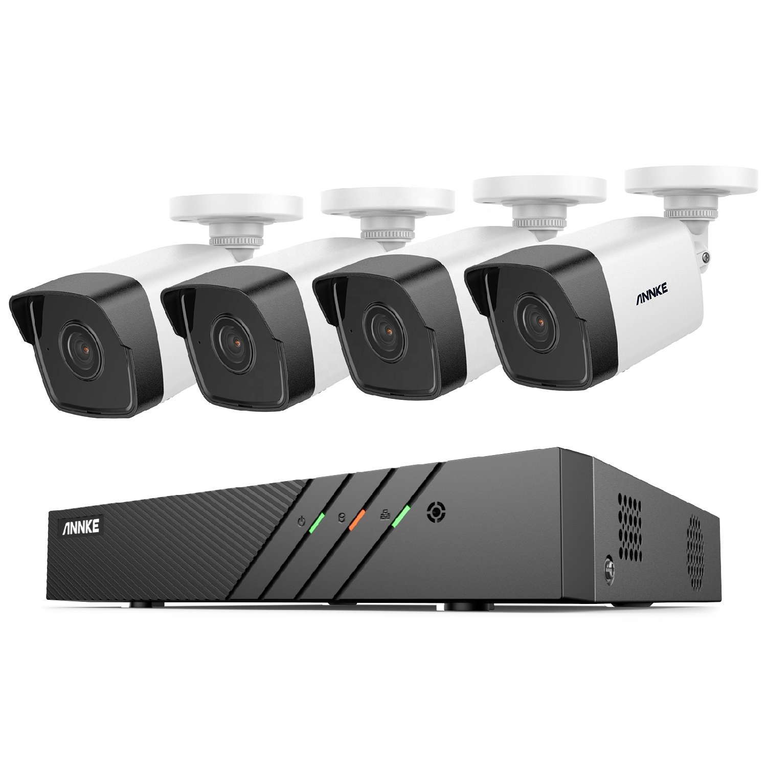 ANNKE PoE CCTV Camera Systems 8CH 6MP NVR 4pcs 5MP Bullet PoE Camera IP67 Outdoor PoE Security Camera Kit