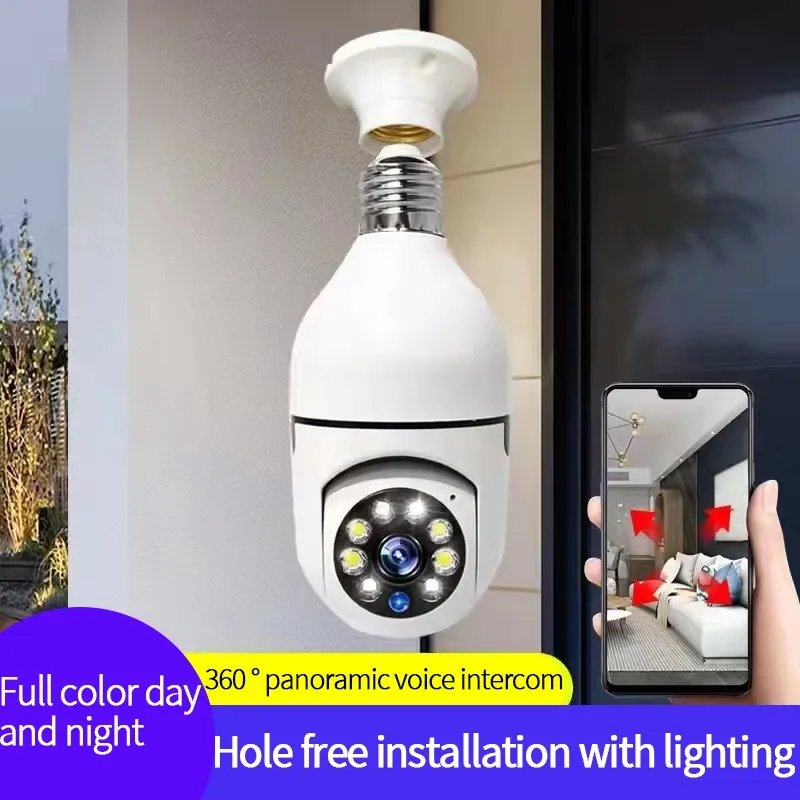 Home Wireless Light Bulb Camera Wifi Surveillance equipment 1080p hd ip security camera ai auto ip cctv camera system