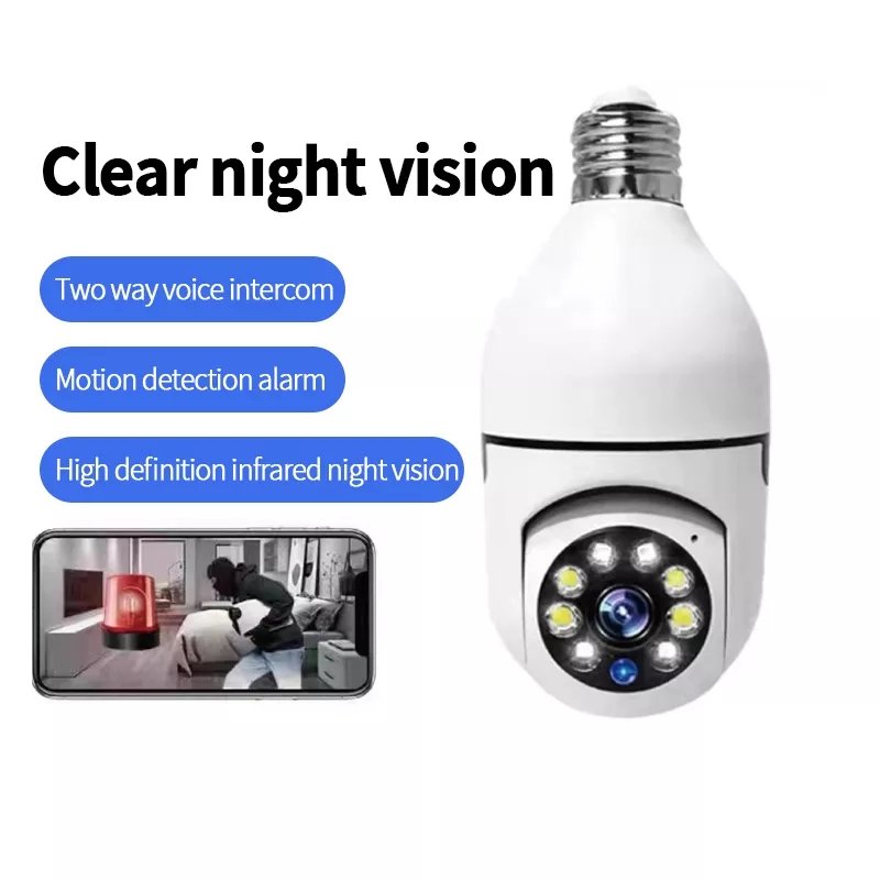 Home Wireless Light Bulb Camera Wifi Surveillance equipment 1080p hd ip security camera ai auto ip cctv camera system