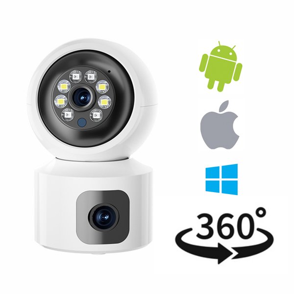 Mini Camera Hd 1080P Surveillance Security Ip Camera V380 Dual Lens Bulb Face Detection Wi-Fi Ip Camera