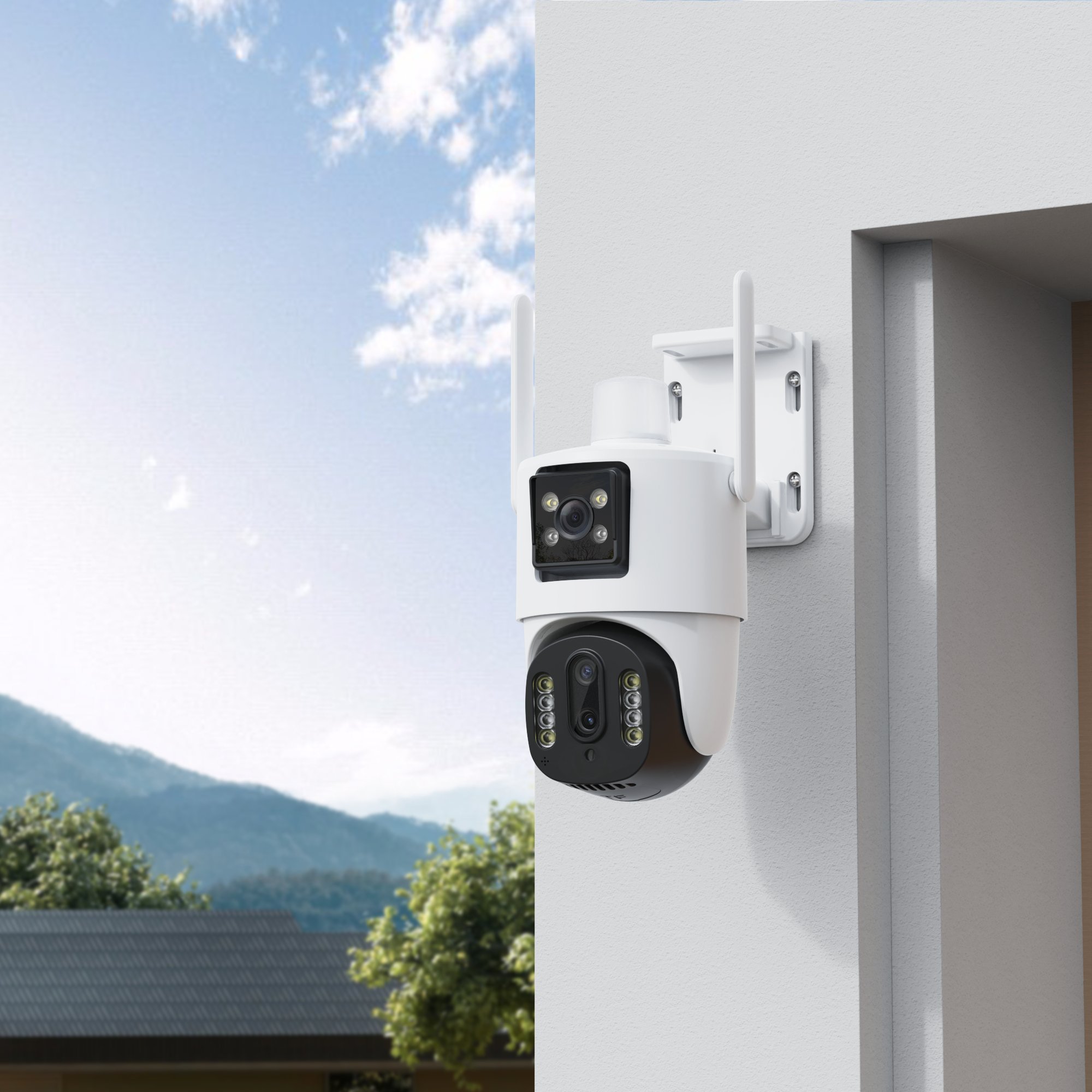 Jortan Smart outdoor 4mp Wifi Ip Camera Surveillance Security System Outdoor Ptz Security Camera Wireless Cctv Camera wire-free