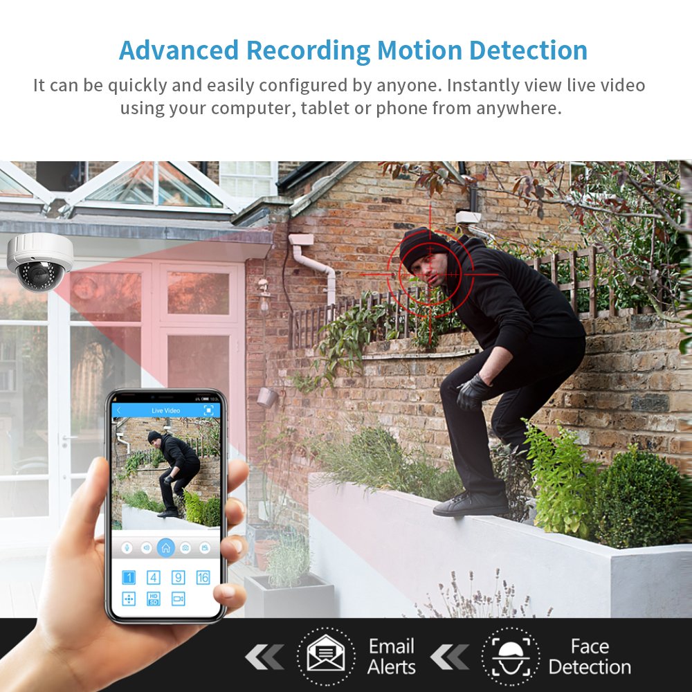 Loosafe Home System 3MP 4CH Security Kit NVR Surveillance Camera System CCTV Video