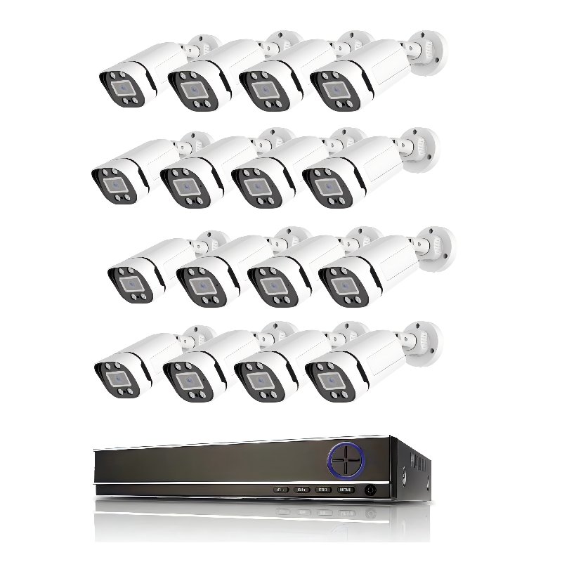 4K 16 channel 8mp Security Camera System 16CH Outdoor Home AHD Dvr Kit 5MP Ip Cameras 16PCS Surveillance Security Camera System