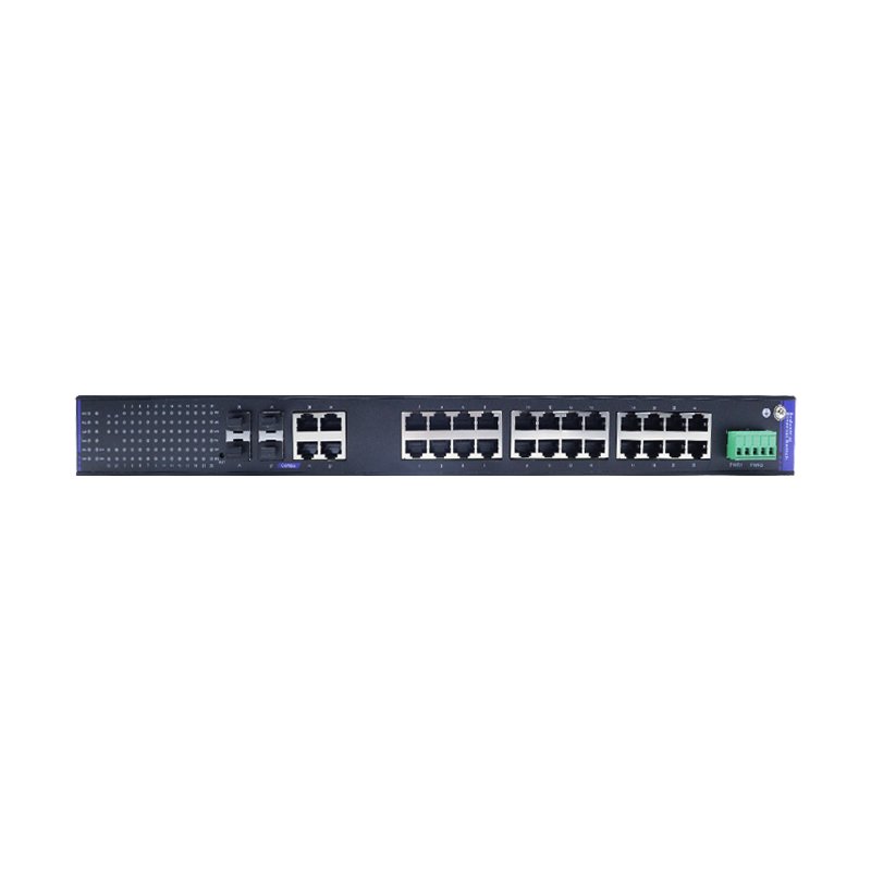 High Strength Metal Case 24 x 100BASE-TX 4 x 1000M SFP Industrial Managed Rackmount Switch