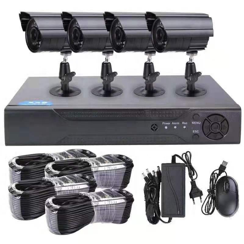 Very Cheap 4CH HVR kits AHD DVR CVR NVR Kits 4PCS 720p AHD cameras standalone Surveillance Security Camera CCTV System