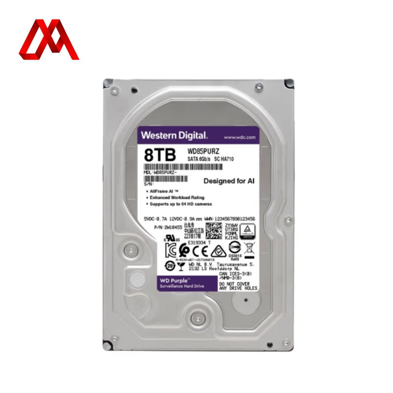 China Manufacturer For WD 8TB Purple Hard Drive - Model WD85PURZ, High-Capacity HDD for Surveillance Systems