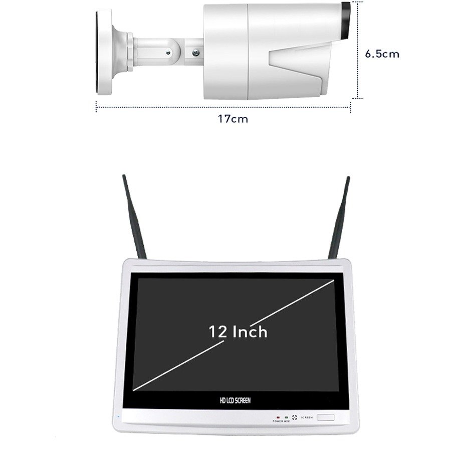 Email Alarm 3MP WiFi Camera Set Wireless Video Surveillance System Outdoor Security Camera Kit NVR Monitor 4CH CCTV System