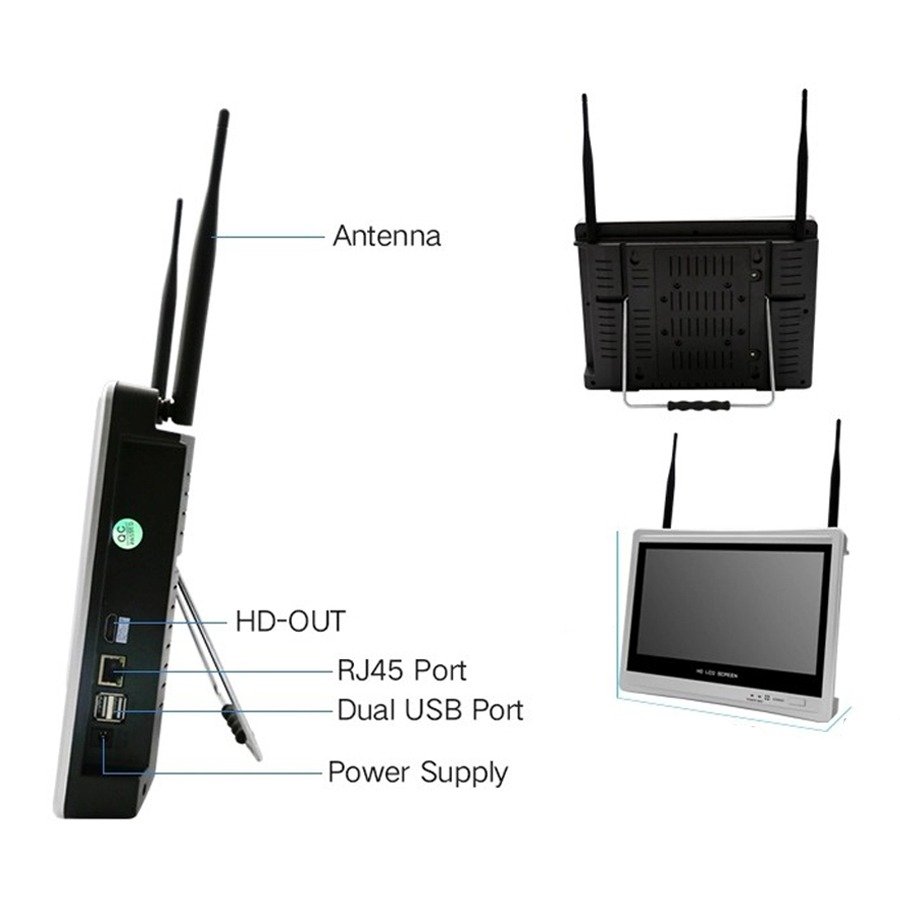 Email Alarm 3MP WiFi Camera Set Wireless Video Surveillance System Outdoor Security Camera Kit NVR Monitor 4CH CCTV System