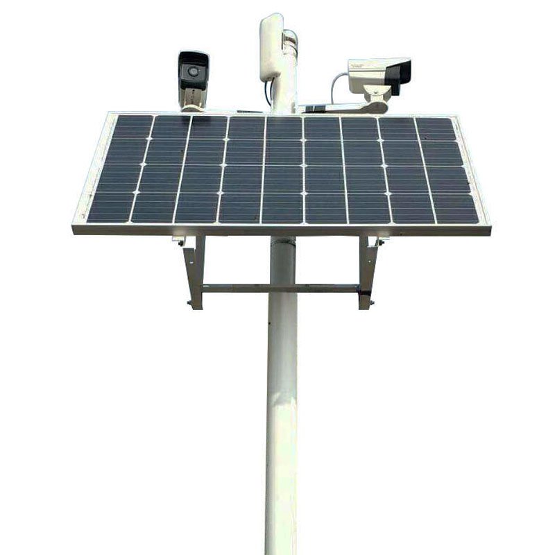 Outdoor wireless 4g wifi dual camera IP PTZ smartfarming pole 200w solar panel powered security system