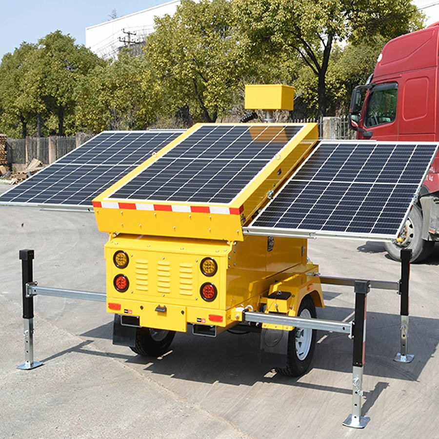 Solar Security Trailers Mobile Camera Trailer for Hotel Park Job Site
