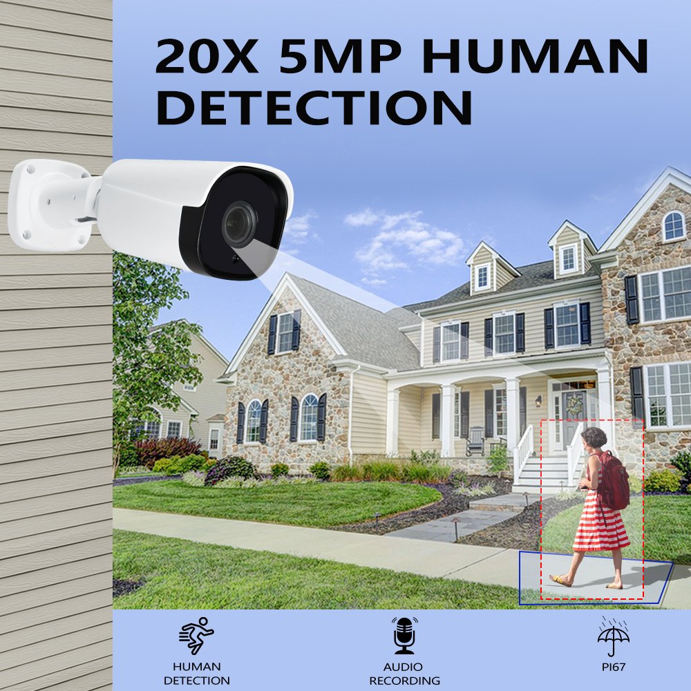2023 Cctv Ip Video H.265 Security Camera Systems Surveillance System Outdoor Bullet Camera Surveillance Security Poe Nvr Kit
