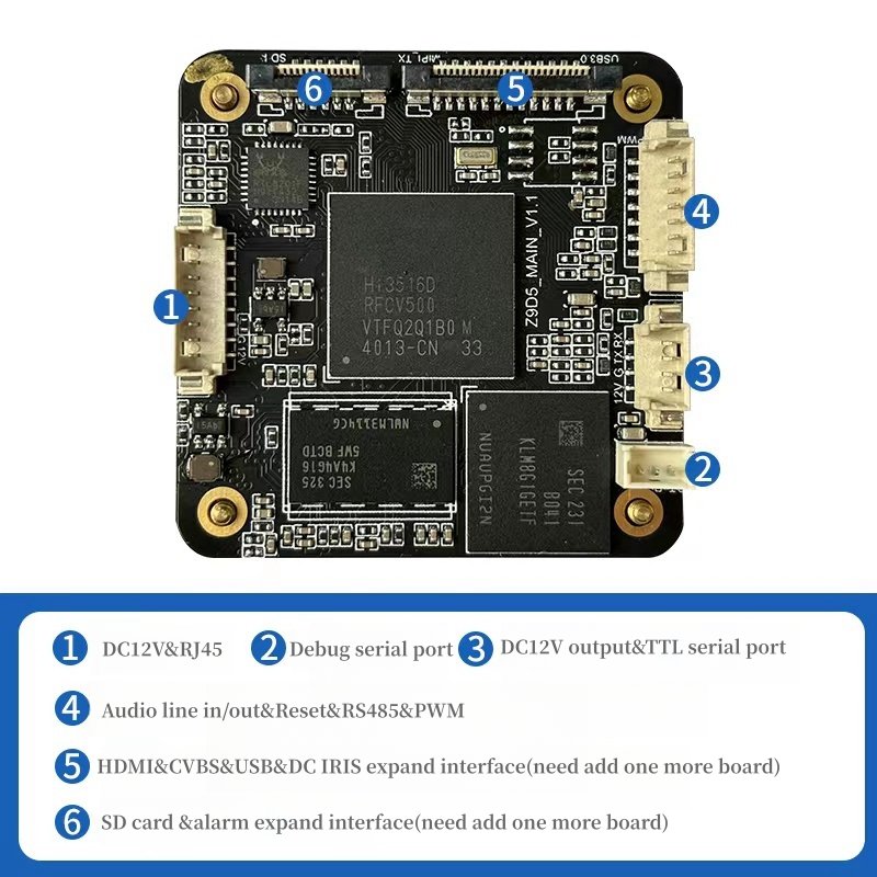 4k camera module rgb ir camera module rtmp camera module cctv surveillance system pcb supplier