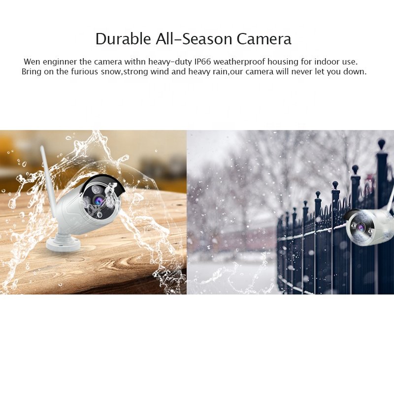 Wireless NVR 960P HD Outdoor Home Security Camera System 4CH CCTV KIT Night Vision IR Outdoor Waterproof AHD Camera Kit