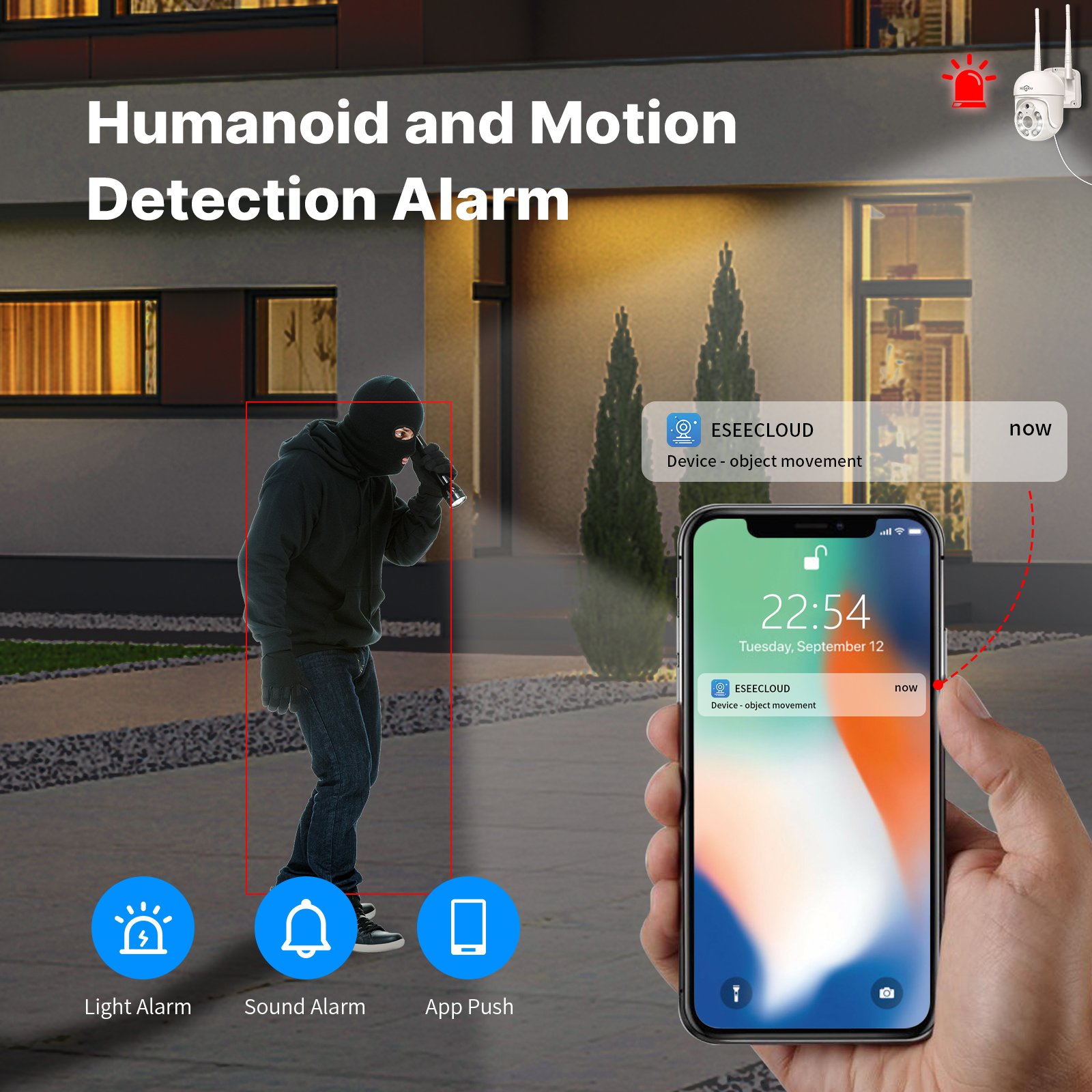 Hiseeu Wireless 5MP PTZ Digital Zoom CCTV Wifi IP Video Surveillance Camera Security System 2 Way Audio Outdoor Wifi Camera Kit