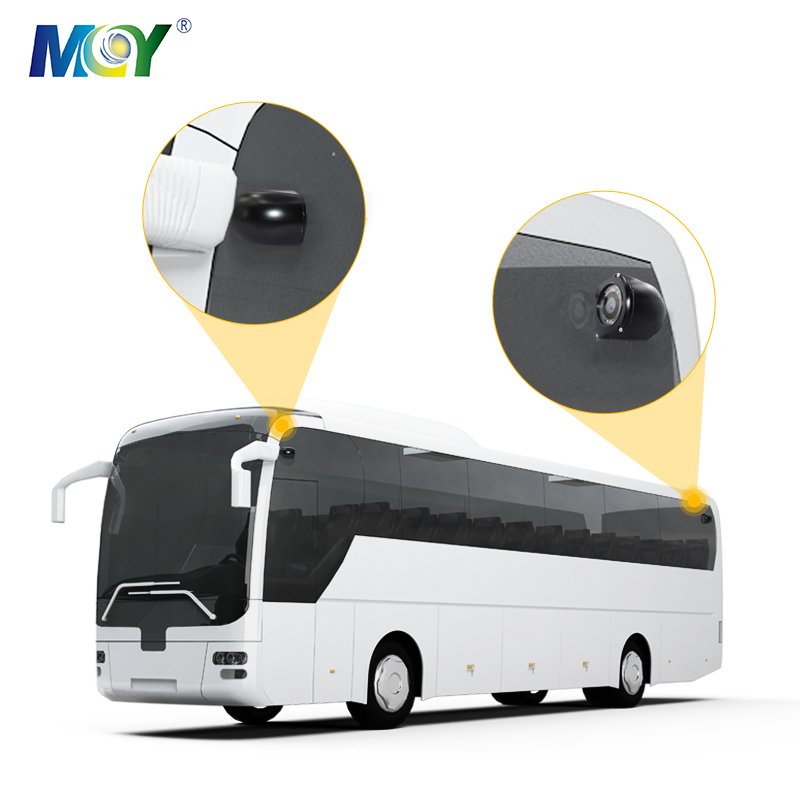 IP69K Waterproof Metal-Cased Mobile Side View Surveillance Security Camera Installed in Yellow School Buses Program