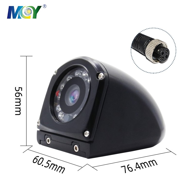 IP69K Waterproof Metal-Cased Mobile Side View Surveillance Security Camera Installed in Yellow School Buses Program