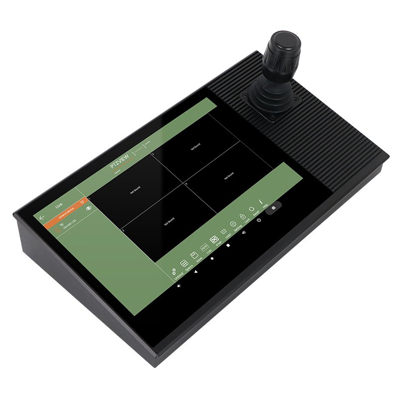 YC-PTZ10 Touch screen PTZ controller joystick church broadcast multi camera live streaming 4k video conference camera controller