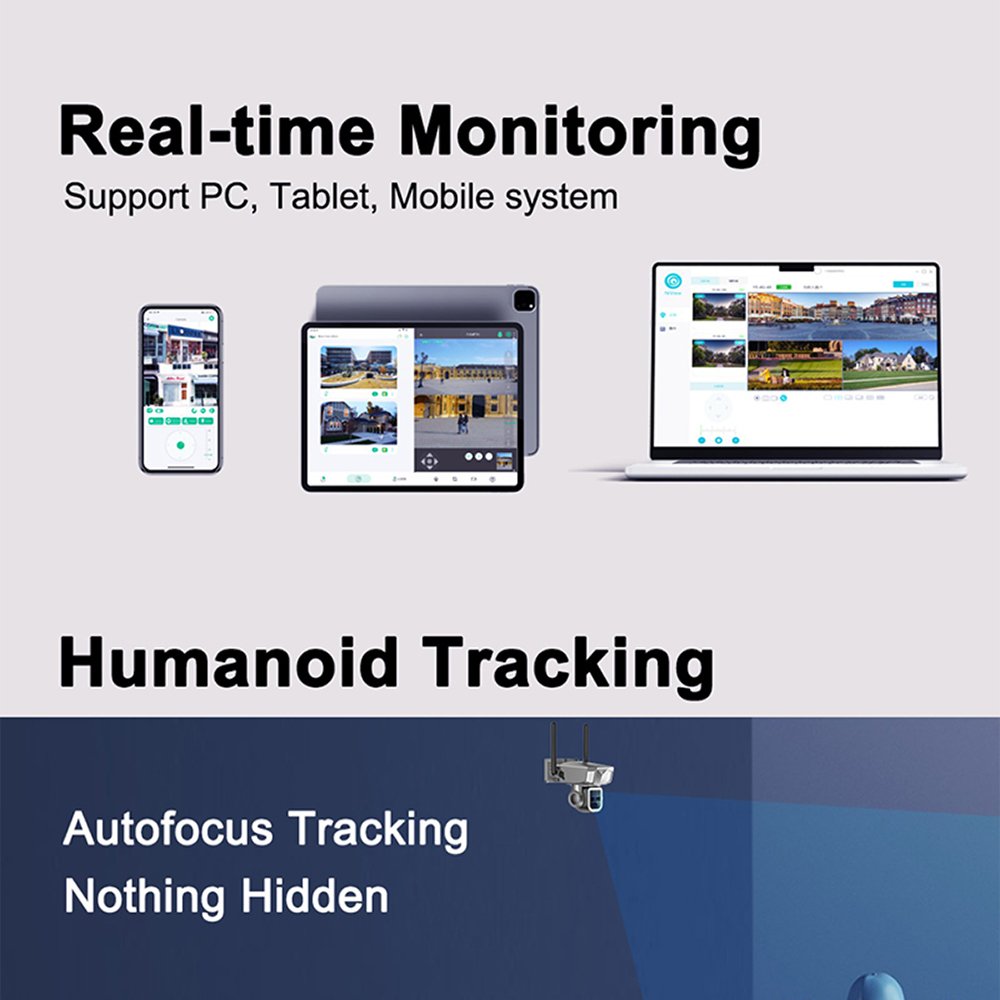 20x Zoom Camera Surveillance Outdoor Security Camera System House Alarm 4g Solar Security Camera With Ptz And Two-Way Audio