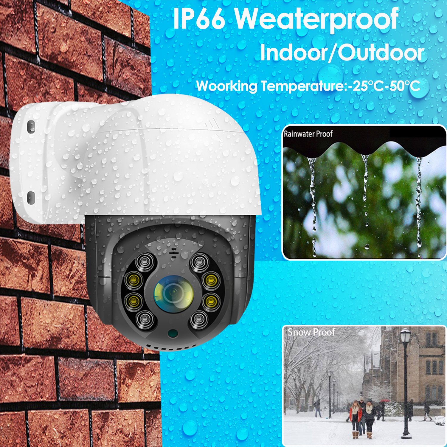 8MP 8 channel Video Surveillance Security Cameras 4K Outdoor Human Auto motion tracking PTZ Cameras and POE NVR Kit system