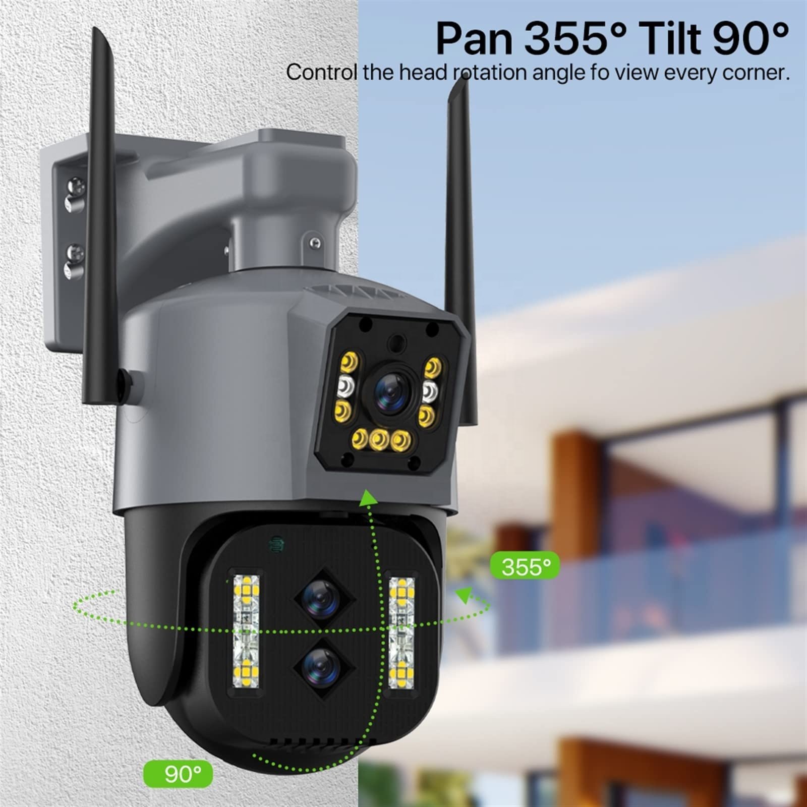 Optical Zoom Surveillance CCTV WIFI Security Camera System IP Network Camera PTZ Dual Lens Network Camera Outdoor Hot Sell 10X
