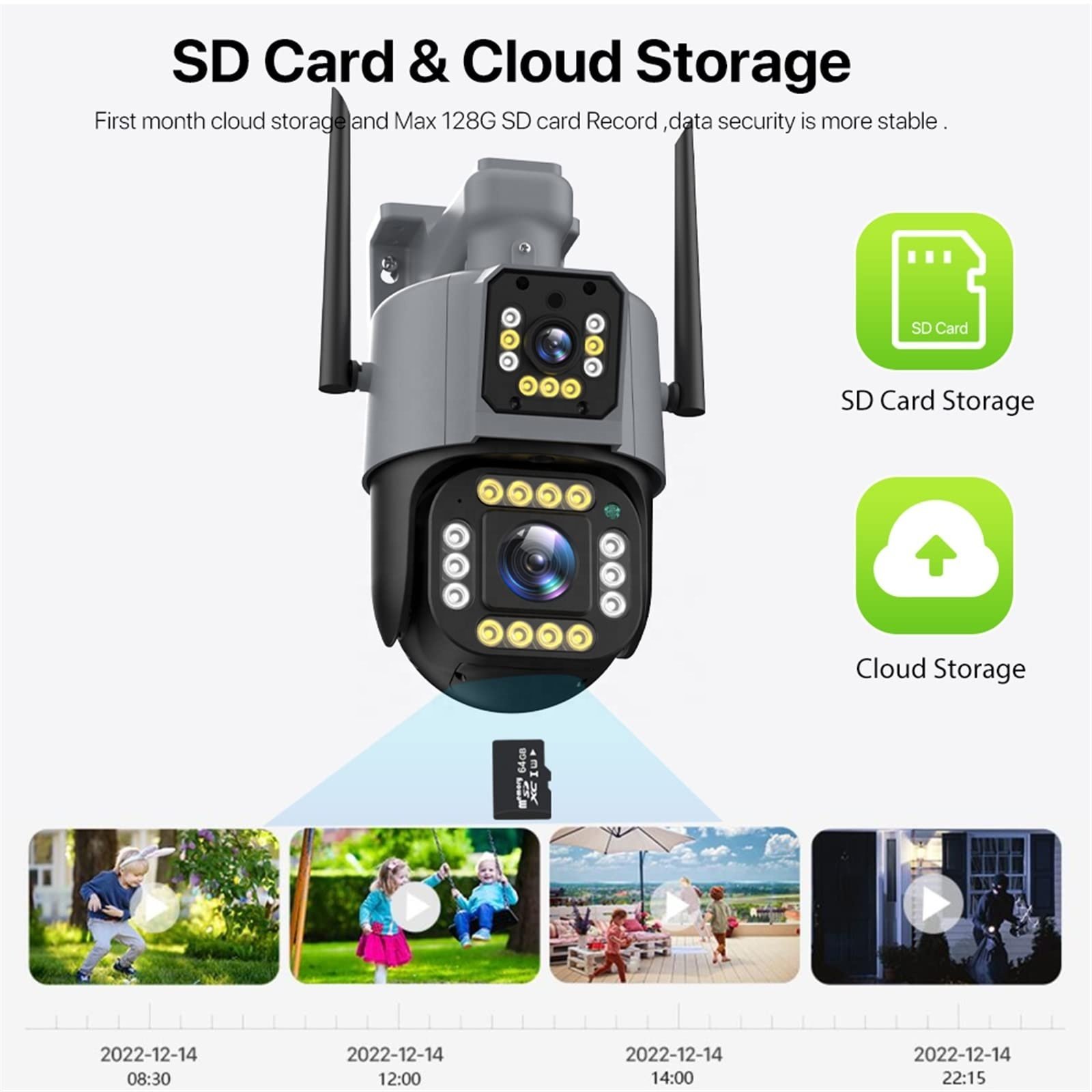 Optical Zoom Surveillance CCTV WIFI Security Camera System IP Network Camera PTZ Dual Lens Network Camera Outdoor Hot Sell 10X