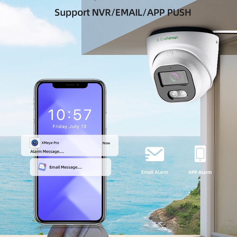 GX-HFD-M8S-K8 Ultra 8CH POE Home Security CCTV Camera System with 4K/8MP H.265+ NVR and 8PCS 8MP IP Camera and cables