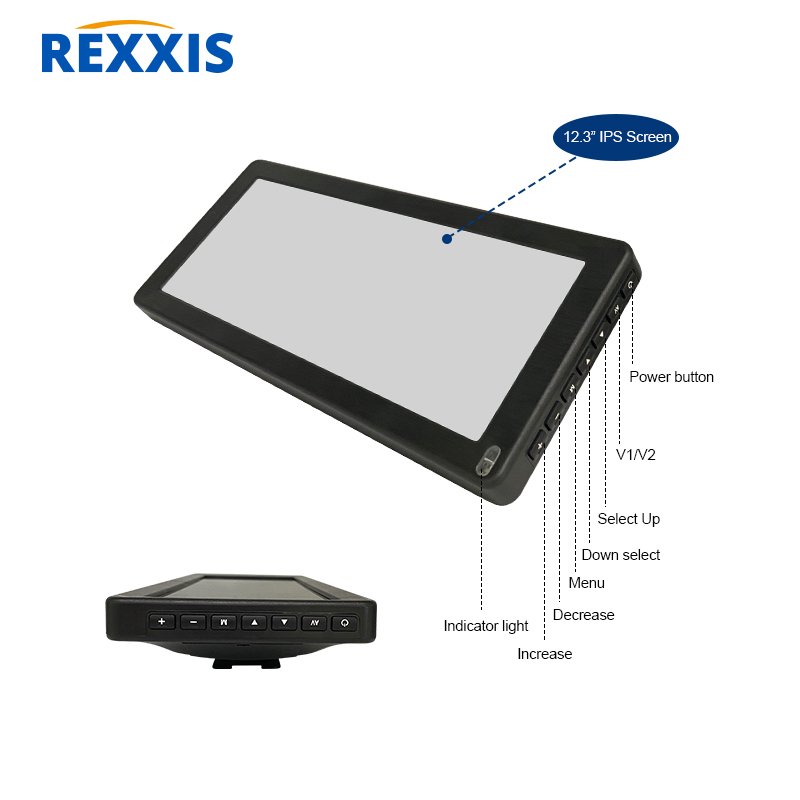 12.3-inch blind spot wide-angle surveillance camera Electronic reverse mirror Reverse bus truck school bus rearview mirror