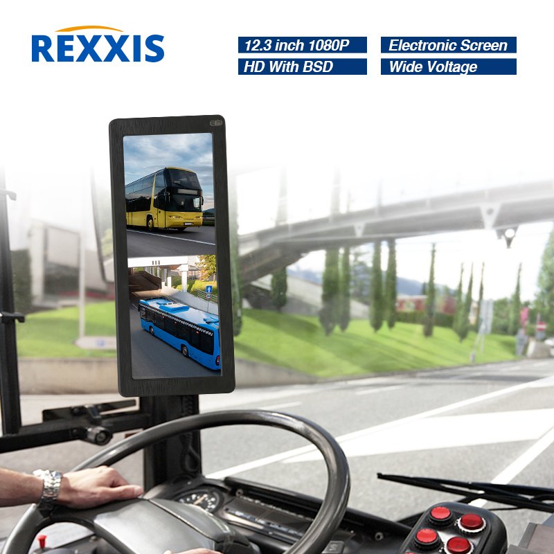 12.3-inch blind spot wide-angle surveillance camera Electronic reverse mirror Reverse bus truck school bus rearview mirror