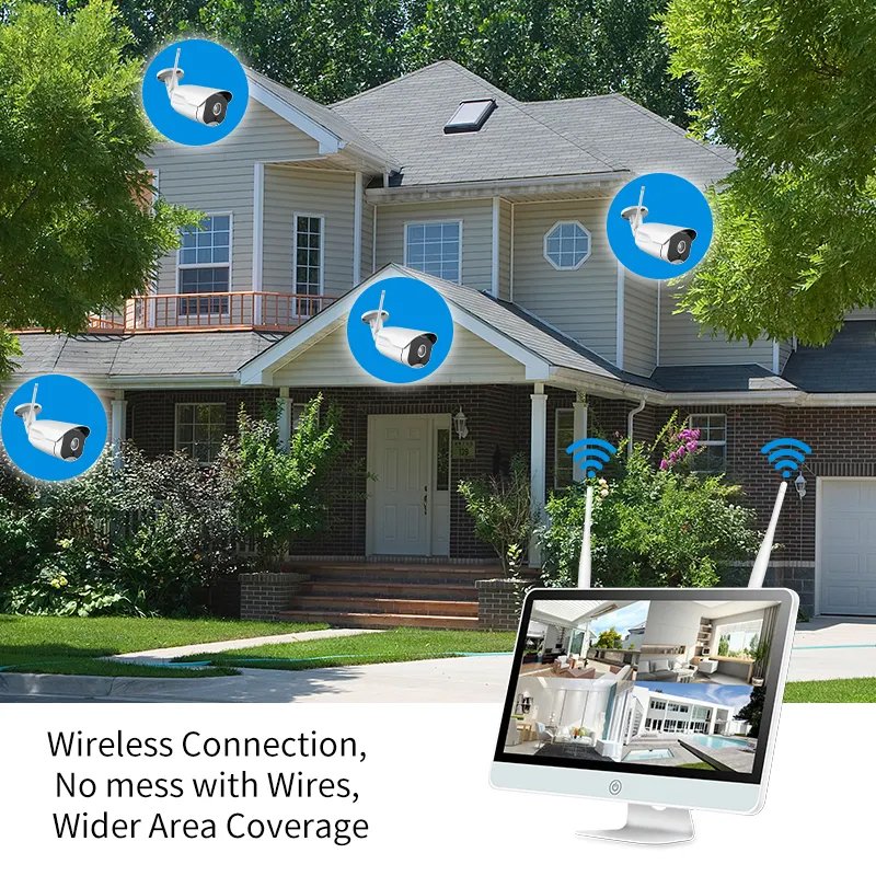 Hot sale surveillance systems nvr wifi security camera system wireless nvr 4 channel wifi nvr system kit