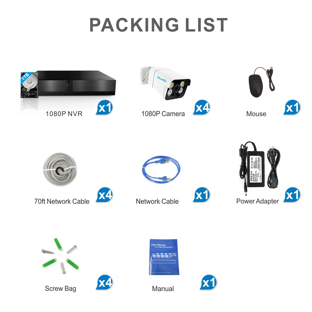 WESECUU Best selling 4CH POE AI Alarm NVR KIT 8mp 4k network security surveillance system cctv camera