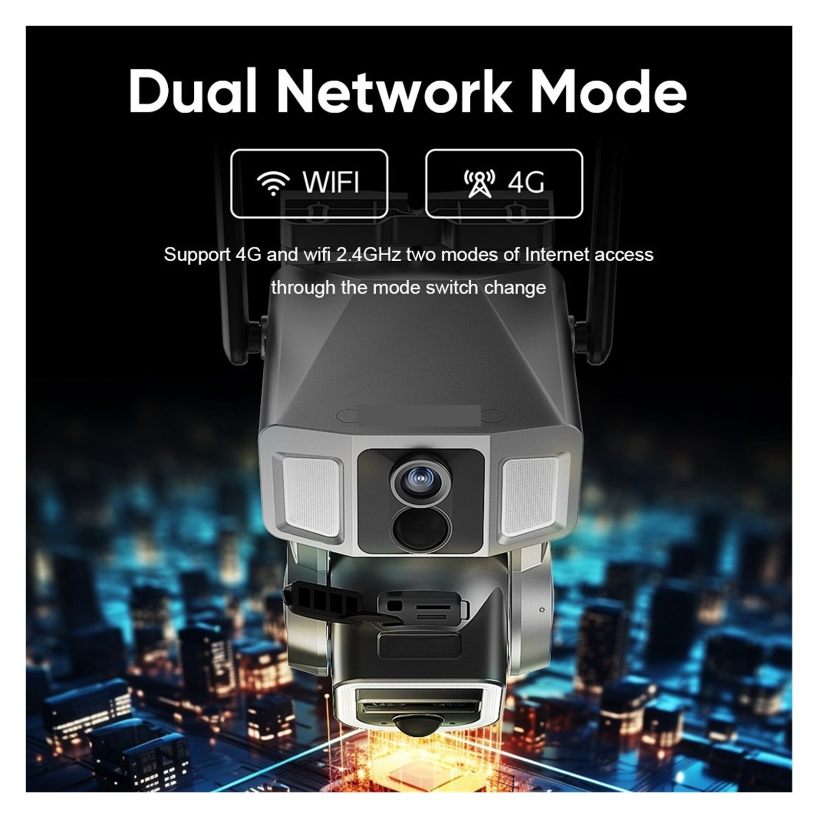 Senhuo 4G solar camera outdoor 6K 12MP Wifi wireless PTZ 3 lens 10x zoom bidirectional audio human detection
