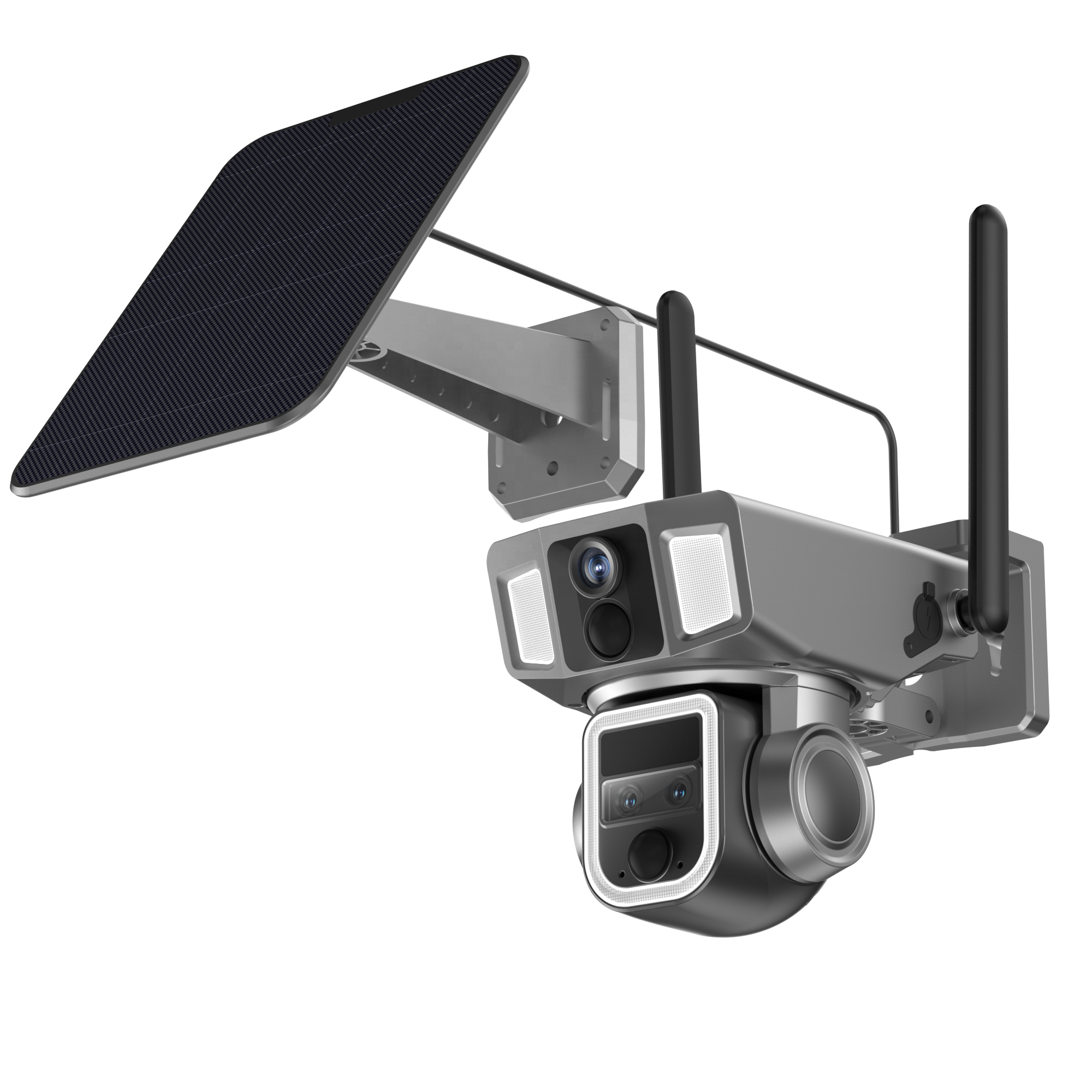 Jortan hot sell new solar 10X 20x ZOOM 4K 4G 12MP Surveillance Camera With Solar Panel Dual Lens OUTDOOR wifi camera