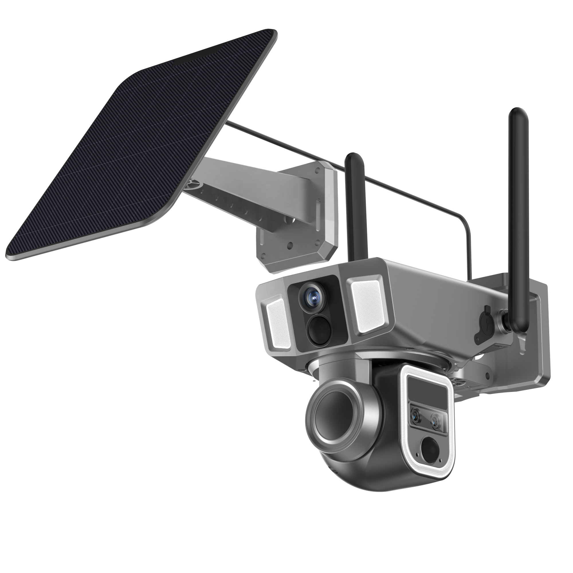 Jortan hot sell new solar 10X 20x ZOOM 4K 4G 12MP Surveillance Camera With Solar Panel Dual Lens OUTDOOR wifi camera