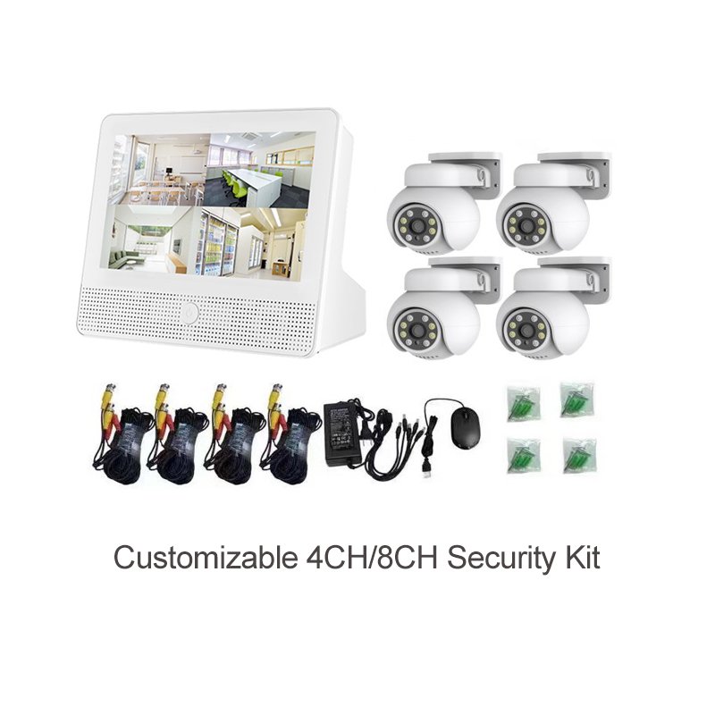 Home Security Camera 8CH HD Colorful Package IR Night Vision IP Cameras Surveillance CCTV Camera Smart Home System 8CH DVR Kit