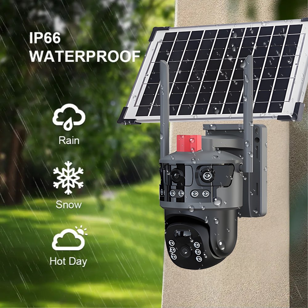 CCTV Wireless Surveillance Camera Solar Set 600Watt Wifi Outdoor Solar Power Cameras 4G